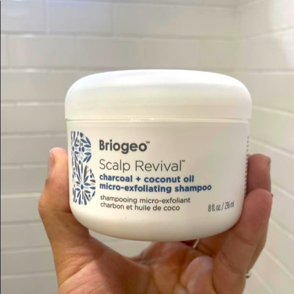 Briogeo Scalp Revival Charcoal and Coconut Oil Micro-Exfoliating Shampoo.